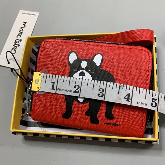 Marc Tetro Frenchie red/black wallet. New in Box. - Picture 7 of 8